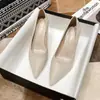 Zapatos de Tacón Alto para Mujer Nuevos de Cuero Suave No Cansan Zapatos Profesionales de Trabajo Punta Fina Zapatos de Etiqueta para Entrevistas Primavera y Otoño 2025