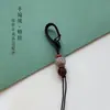 Chaveiro de carro tecido à mão cordão semiacabado acessórios diy corrente de celular pingente pingente de jade corda curto