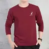 Camiseta de Manga Larga para Hombre de Primavera y Otoño Pulóver Juvenil Holgada Camisa Base Talla Grande Ropa de Hombre Estudiante Adolescente Ropa de Otoño Superior