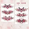Pegatina de Tatuaje de Sucubo Hermana Real Impermeable Femenina Larga Duración Sexy Clavícula Vientre Pegatina Patrón Avanzado de Mariposa Cubre Cicatrices