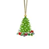 Navidad Año Nuevo Forma de Árbol de Navidad Colgante Navideño Acrílico Adorno de Árbol de Navidad Plano 2D Decoración Festiva Regalo