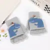 Guantes de dedo medio para niños otoño e invierno niños medio dedo cálidos lindos estudiantes de primaria escritura guantes de punto de doble propósito al por mayor