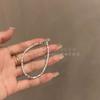 Unos Pedazos de Plata Rota ~ Pulsera Sencilla con Cuentas Ojo de Gato para Mujer, Lujo Ligero, Nicho, Exquisita, Sensación de Alta Gama, Joyería Modelo Nuevo 2025