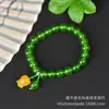 Pulsera de Cuentas Redondas de Zafiro de Taiwán de Xinjiang para Mujer, Pulsera de Jade Multi-Tesoro de Jaspe, Cuarcita Verde Espinaca, Venta Directa