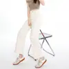 Jeans de Tencel para Mujer Cintura Alta Holgados Adelgazantes Verano Finos Pierna Recta Pantalones Petite Versátiles Cigarrillo Pantalones de Nueve Puntos