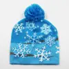 Navidad Invierno 2025 Fiesta Navideña Sombrero de Navidad Sombrero de Punto Jacquard Luminoso LED Sombrero de Punto