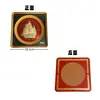 Nuevo adorno redondo de cuatro caras "Navegación Suave" de oro puro 999, nueva decoración tridimensional de muebles con pan de oro estilo chino para negocios
