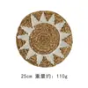 Decoración de Pared de Paja Estilo Bohemio Calabaza de Hierba de Aguja Curva Colgante de Pared Redondo para Decoración de Casa de Huéspedes Dormitorio Restaurante