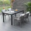 Mesa y sillas de jardín para exteriores, mesa de centro de ocio, combinación de silla de ratán para exteriores, balcón, impermeable, terraza de jardín, villa, hogar, ratán