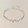Pulsera fresca de estrella de hielo roto Luna para mujer de nicho exquisita de alta gama simple personalidad que combina con todo para novias