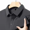 Transmissão ao Vivo Popular 2025 Verão Novo Camisa Polo Piquet Dupla Face Masculina Casual de Negócios Homens Jovens e de Meia-Idade Manga Curta