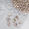 Rhinestones para Uñas K9 Rhinestones Multifacéticos Corazón de Melocotón Inclinado Rhinestones de Punta Inferior Decoración de Corazón Accesorios para Uñas Rhinestones de Cristal Aurora