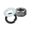 Tuercas de Color Natural Grado 4.8 Estándar Nacional, Tuercas Hexagonales, Arandelas Planas, Arandelas de Resorte, Juego Combinado de Tres Piezas M3M4M5M8M42