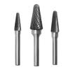 Broca de carboneto rotativa para marcenaria metal cabeça de retificação fresa aço tungstênio broca rotativa cone tipo L fornecimento de fábrica