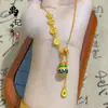 Tienda de Oro Mismo Estilo Collar de Corazón Picado Chapado en Oro Alta Retención de Color Floral Mariposa Moneda de los Cinco Emperadores Collar Venta al por Mayor