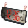 Novo despertador com projeção em espelho tela grande display silencioso soneca relógio eletrônico multifuncional inteligente digital luminoso relógio de mesa