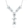 Moda de Comercio Exterior Estilo Ins Lujo Accesible Nicho Collar Transfronterizo Nuevo Collar de Plata 925 que No se Desvanece Accesorios para Mujer Verano