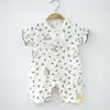 Mameluco de manga corta para bebé, Mono para niños pequeños, Mono de verano, Pijama para niños de 0 a 1 año, Ropa para casa, Ropa de abrigo de moda