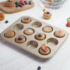 Molde para hornear con revestimiento antiadherente de varios tamaños para magdalenas Mafen 6 cavidades para hornear magdalenas rosquillas tarta de huevo