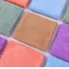 Toalla Pequeña Estampada de Terciopelo Coral Engrosado, Suave y Absorbente, para Secar Manos y Cara, Trapo de Cocina, Toalla Cuadrada Multifuncional al por Mayor