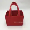 Bolsa de fieltro para vino al por mayor 6 compartimentos bolsa de fieltro para vino bolsa de vino tinto bolsa de regalo bolsa de almacenamiento tote se puede añadir logo