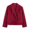 Ins al por mayor ropa de mujer estilo europeo y americano 2026 Otoño Nuevo Chaqueta de Traje Corta Holgada con Pliegues 5063718