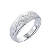 Anillo de Dedo Índice Plateado para Hombre de 999 Pies Baifu Plata de Ley Boca Viva Anillo de Dragón Agresivo de Moda para Hombre Ajuste de Apertura