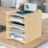 Porta-arquivos A4 de Múltiplas Camadas, Porta-armazenamento de Mesa, Suporte para Livros, Porta-armazenamento, Porta-documentos, Porta-armazenamento de Escritório, Cesto de Arquivos