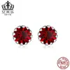 Amazon Venta Caliente Plata Esterlina Doce Colores Zircón Aretes de Piedra Natal Aretes del Zodíaco Aretes Populares Transfronterizos s925