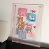 Marco de Exhibición de Mosaico de Cuentas Acrílicas Transparente Personalizado Marco de Fotos de Almacenamiento Insignia Guzi Pintura Magnética Adorno Personalizado Hecho a Pedido