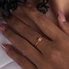 Anillo de Piedra de Cristal Simple de Estilo Nuevo Moda Europea y Americana Lujo Ligero Acero de Titanio Zircón Ovalado Colorido Joyería sin Color para Mujeres