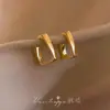 Brincos Personalizados Estilo Simples Cool Quadrado Metálico Geométrico Sentido de Alto Padrão Design de Nicho Brincos de Tarraxa Mulheres Novo Estilo Mais Vendido