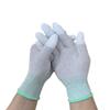 Luvas de Dedo Revestidas com PU de Nylon, Resistentes ao Trabalho, Antiderrapantes, Luvas com Palma Revestida Antiestática para Venda por Atacado