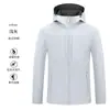 Chaqueta Softshell Ropa de Trabajo Exterior Monocapa Cortavientos Deportiva Impermeable Cortavientos Uniforme de Equipo Impresión de Logotipo Personalizado