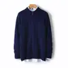 Baicai Rong 2026 Nuevo Otoño/Invierno 100% Lana Pura Cárdigan para Hombre Cuello Redondo Cremallera Engrosado Chaqueta Cálida