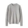 Suéter Base de Punto Cableado de Doce Calibres Cuello Redondo Holgado Adelgazante para Mujer Bai Cai Rong Otoño Invierno Lujo Ligero Cachemira