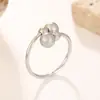 Popular Anillo de Acero Inoxidable con Alambre de Acero y Bolas de Acero de Amazon para Mujer, Diseño de Nicho Exagerado Único Versátil