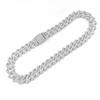 Europa e Estados Unidos novo 20mm duas fileiras de diamante grande flip cubano cadeia hipster hip-hop colar hip-hop cadeia hip-hop