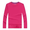 Ropa de trabajo de manga larga 50% poliéster-algodón, camisetas hechas a medida, polos, ropa de trabajo de otoño, camisetas publicitarias, bordado e impresión de logotipos