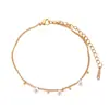 Pulsera de Acero Inoxidable con Pedrería y Piedra Natural Versátil Personalizada Corazón Concha Flor 25 Estilos Nuevos Productos Hechos a Mano Procesamiento OEM