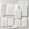Invitaciones de boda de lujo al por mayor, personalizables con logo y color, adecuadas para proveedores de la industria nupcial