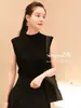 Loja Principal Shanghai Dan Nong/Colete de Lã Emagrecedor Xiaoxiang para Mulheres Camisa Básica de Tricô Versátil Top Interno Sem Mangas