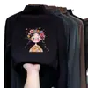 Ropa interior base de forro polar para niños, camiseta elegante de manga larga para otoño e invierno para niñas, engrosada, cuello medio alto, top interior cálido y casual