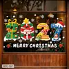 Adesivos de Natal 2027 Eletrostáticos Novos Efeito 3D Papai Noel Renas Boneco de Neve Adesivos de Janela Adesivos de PVC