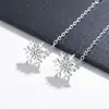Joyas Transfronterizas Pendientes de Copo de Nieve de Circonita para Mujer, Modernos y Creativos, Pendientes de Navidad Frescos y Sencillos, Joyería de Lujo Ligero de Alta Gama al por Mayor