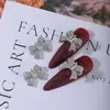 Popular celebridad en línea joya de uña de lazo nuevo diamante de circón Super Brillante cinta de lazo decoraciones de uñas al por mayor