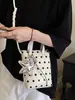 Bolsa Mini de Celular Estilo Coreano com Bolinhas Nova para Verão 2026 para Mulheres, Bolsa Transversal Elegante para o Dia a Dia, Bolsa Quadrada Pequena de Alto Valor e Única