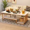 Mesa de centro para sala de estar, nuevo modelo 2026, diseño moderno y minimalista, adecuada para apartamentos pequeños y propiedades de alquiler, mesa de té para balcón, mesa de centro simple