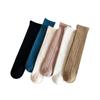 Primavera y verano 2022 nuevos calcetines de tubo de malla de 6 colores para niñas, calcetines de tubo de algodón peinado transpirables para estudiantes coreanos para niños