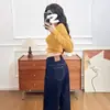 Calça Jeans Flare de Cintura Alta para Mulheres, Novo Design Inverno 2025, Corte Solto e Relaxado, Calças Retas Emagrecedoras